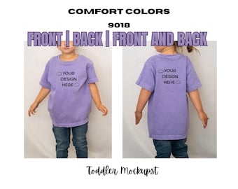Violet Kids Comfort Colors 9018 T-Shirt Mockup (Digital Download)