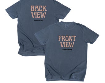 Comfort Colors 1717 Pepper T-Shirt Mockup: Front & Back (Digital Download)