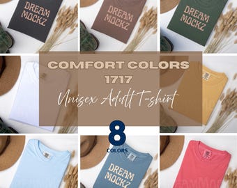 Paquete de maquetas de camisetas Comfort Colors 1717 / Diseño plano bohemio (Descarga digital)