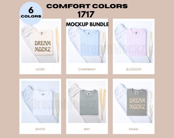 Conjunto de maquetas Comfort Colors 1717: Camiseta bohemia de diseño plano (descarga digital)