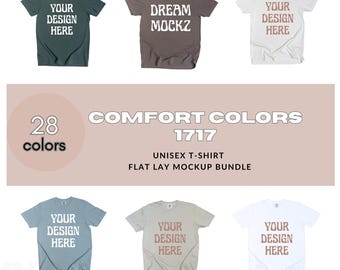 Comfort Colors 1717 T-Shirt Mockup Bundle | Flatlay (Digital Download)