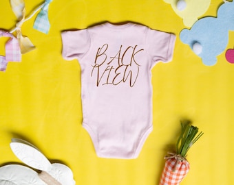 Easter Baby Onesie Mockup | Rabbit Skins 4400 Ballerina Baby Bodysuit Mockup | 4400 Ballerina_Back Flatlay Spring Mock-up  Real Product Mock