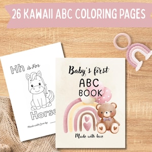 ABC Coloring Book for Baby|Baby Shower ABC Game and Activity Welcome Sign I First Alphabet Coloring BookI Minimalist Baby ABC Coloring Book