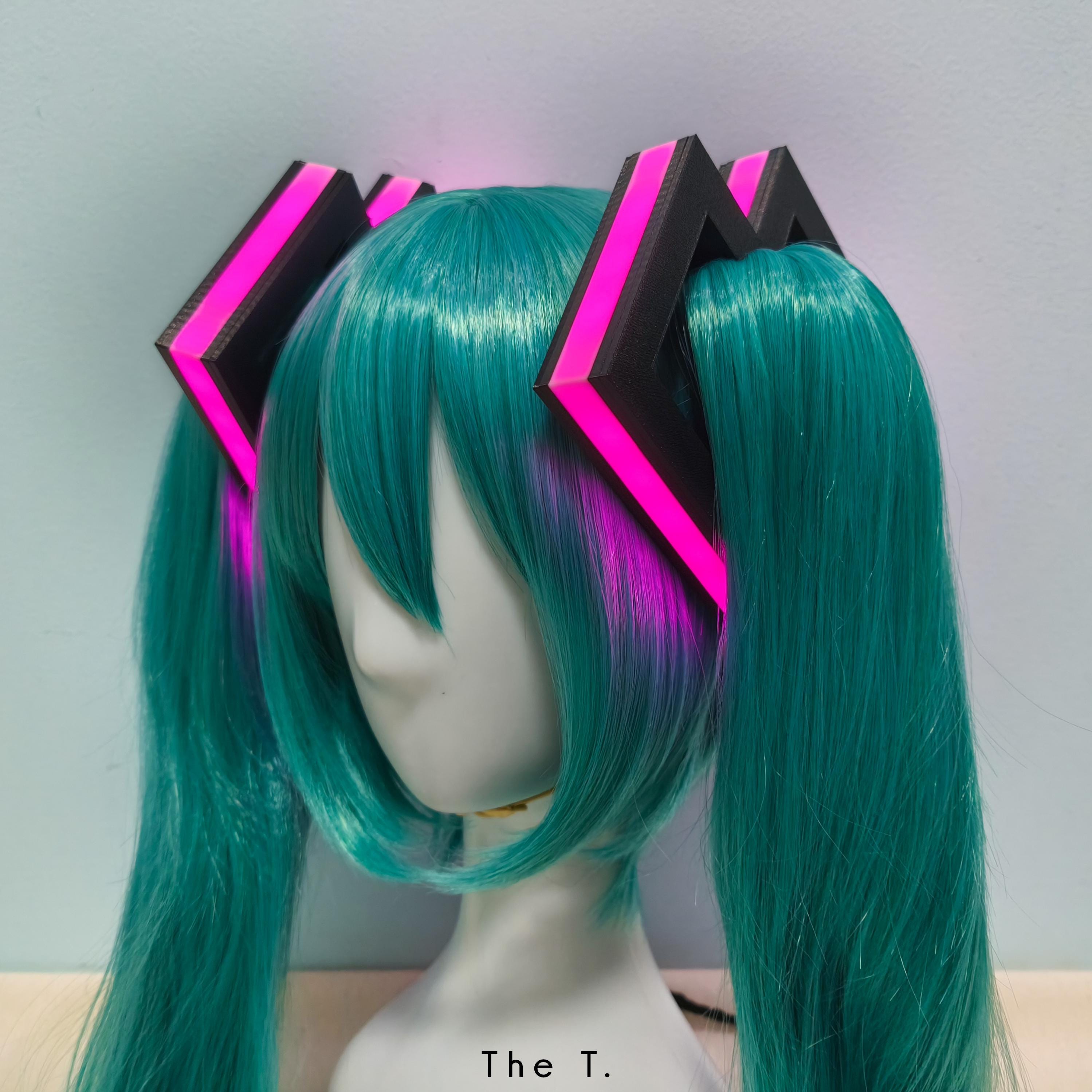 パーツ miku Hatsune Miku V6 LED Hair Accessories - Etsy