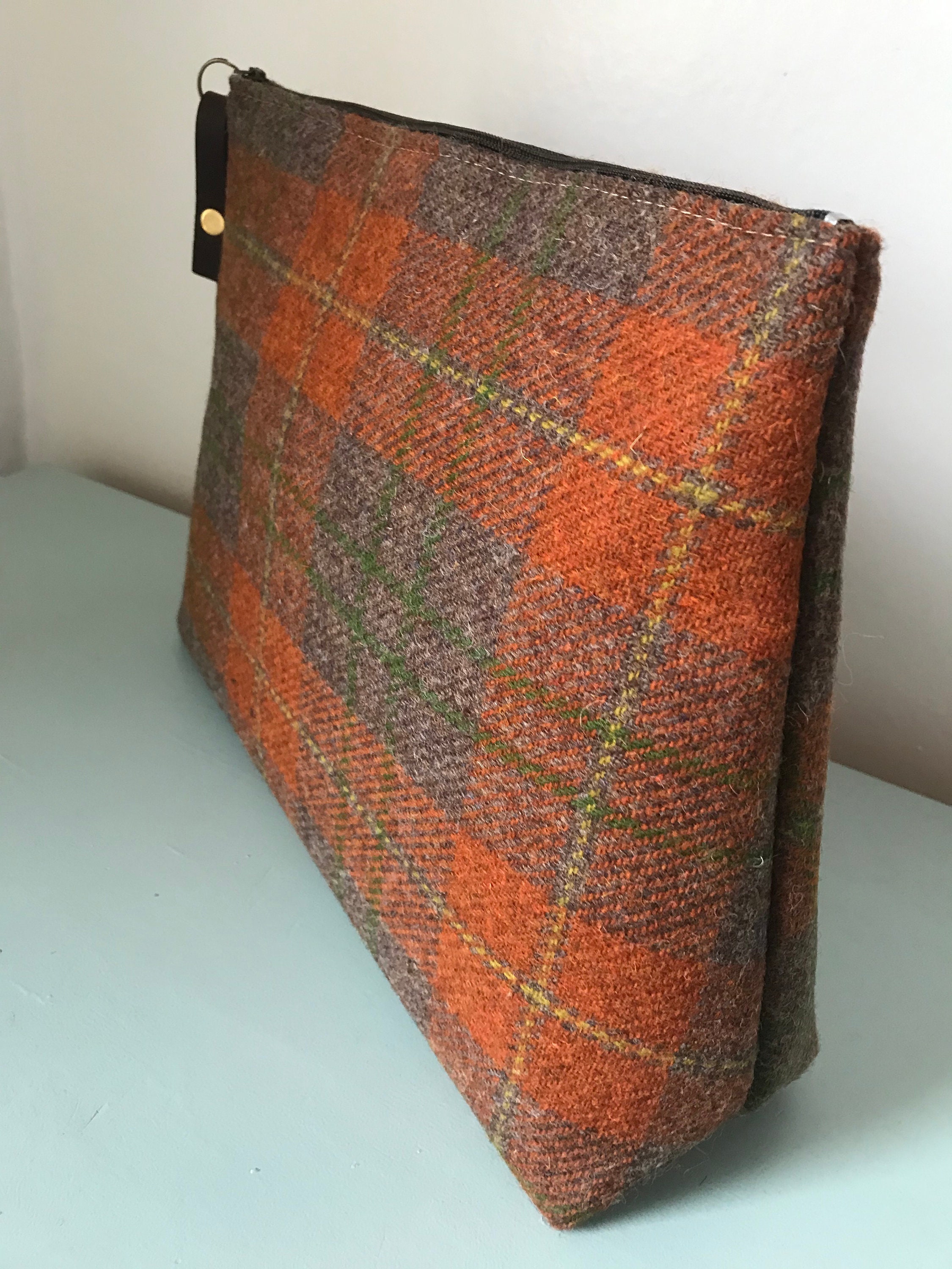 Harris tweed wash bag plaid toiletry bag man gift gift for Etsy
