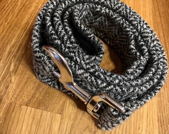 Handcrafted Harris Tweed Dog Leash, Plaid Lead