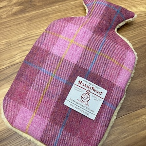 Harris tweed hot water bottle cover case gift for him her mom dad gift, pain relief, relax, , wife husband gift, boyfriend girlfriend gift,