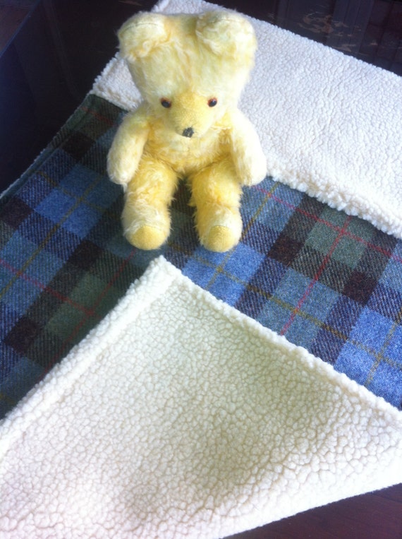 Harris tweed baby blanket made in Scotland tartan baby gift baby gift pram cover christening Scottish baby gift baby shower