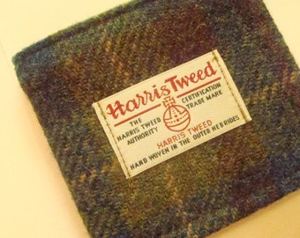 Mens wallet Harris tweed wallet mens gift boyfriends gift blue wallet tartan wallet gift for husband gift for father Scottish gift