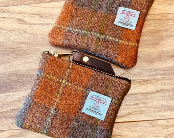 Harris tweed pouch, Harris tweed coin purse, gadget case, pill pouch , small purse, coin purse, stocking filler