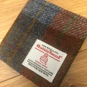 Harris tweed wallet billfold, leather wallet billfold, gift for him, dad boyfriend man boy gift, Scottish gift, wallet men, handmade wallet