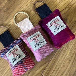 Harris tweed porte-clés tartan à carreaux cadeau écossais pour lui sa maman papa cuir frère petit ami petite amie