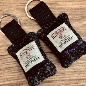Harris tweed porte-clés tartan à carreaux cadeau écossais pour lui sa maman papa cuir frère petit ami petite amie