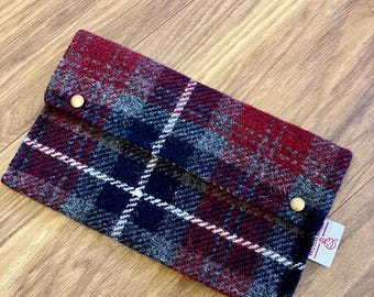 Harris tweed purse