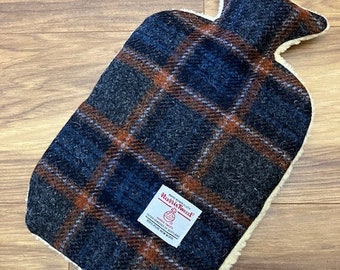 Harris tweed hot water bottle cover, gift for him her, mom dad gift, pain relief, relax, , wife husband gift, boyfriend girlfriend gift,