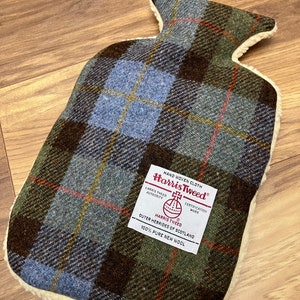Harris tweed hot water bottle cover
