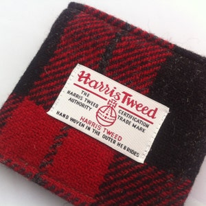 Harris tweed wallet made in Scotland man gift groomsmen gift tartan gift wool vegetarian british