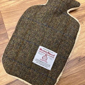 Harris tweed hot water bottle cover, gift for him her, mom dad gift, pain relief, relax, , wife husband gift, boyfriend girlfriend gift,