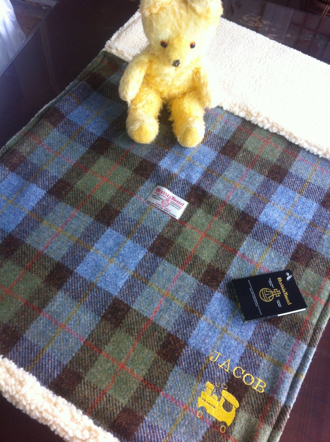 Harris Tweed Baby Blanket Made in Scotland Tartan Baby Gift Baby