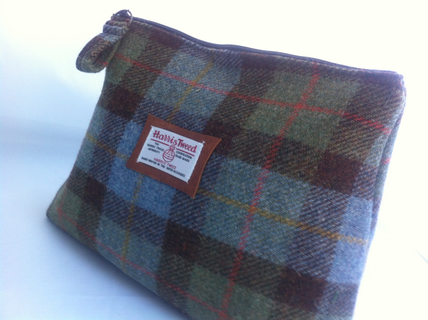 Harris Tweed men's toiletry shave wash bag made in Etsy