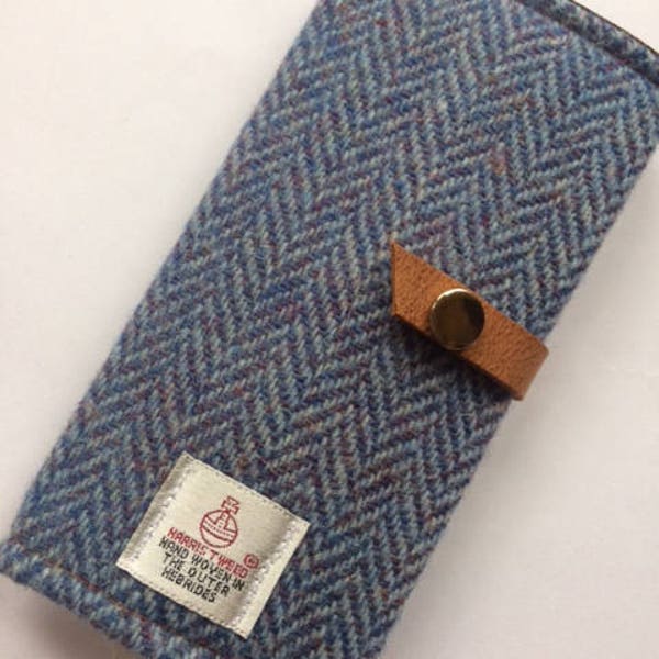 Harris Tweed phone cover case wallet iPhone 5 5s 6 6 plus 7 plus mens men's man boy dad husband gift for him tartan Scottish gift