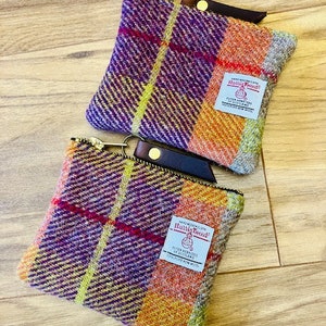 Harris tweed coin purse, Harris tweed pouch, Harris tweed gadget case, Harris tweed iPhone case