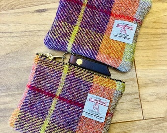 Harris tweed coin purse, Harris tweed pouch, Harris tweed gadget case, Harris tweed iPhone case