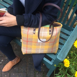 Harris tweed bag, Harris tweed tote, Harris tweed purse, gift for her, Scottish gift, plaid purse, plaid tote,