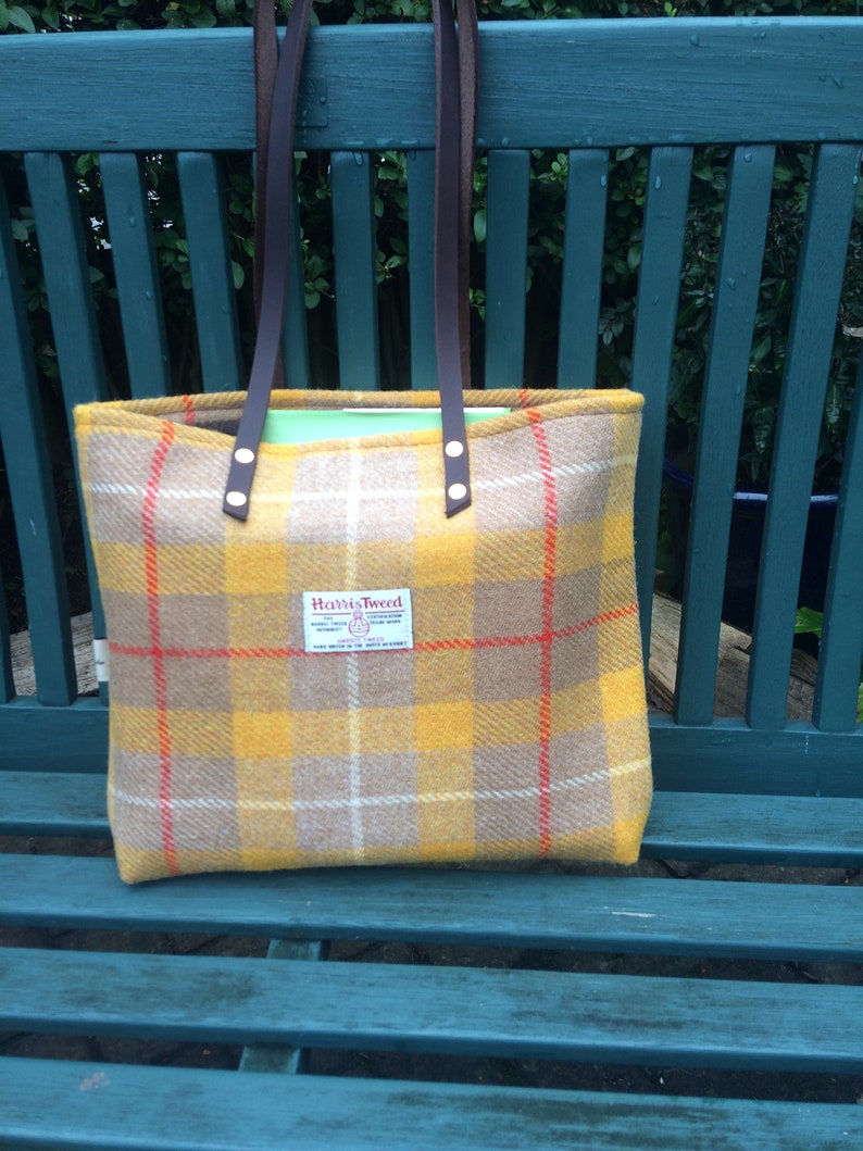 Harris Tweed Tote Bag Purse Handbag Tartan Purse Gift for Her | Etsy