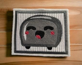 Kawaii Happy Toaster Embroidered Patch