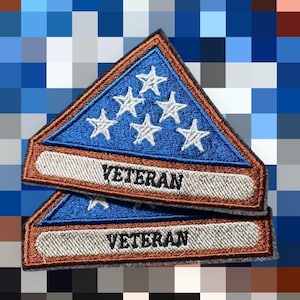 Veteran Military Memorial Flag Case Embroidered Patch | Military Patch | Military Rank Patch | Veteran Memorial | Military Vet