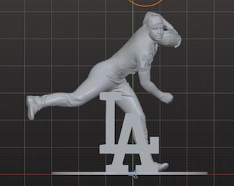 LA Baseball Player 3D STL File