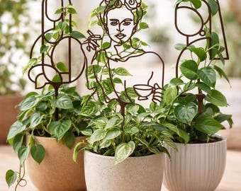 3D Printed Face Plant Trellis – Modern Houseplant Support