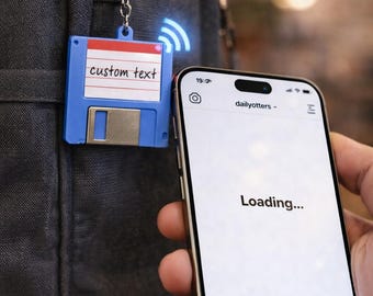 Custom smart NFC floppy disk keychain