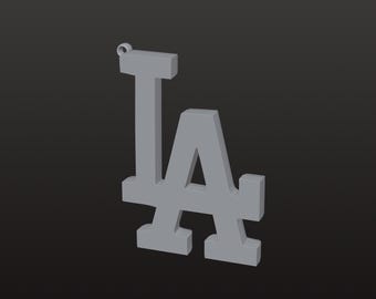 LA Baseball Keychain 3D STL FILE