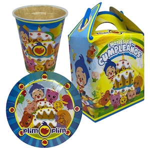 30 ct. Pack - PLIM PLIM Pary Kit / 10 Cups + 10 Plates + 10 Candy Boxes