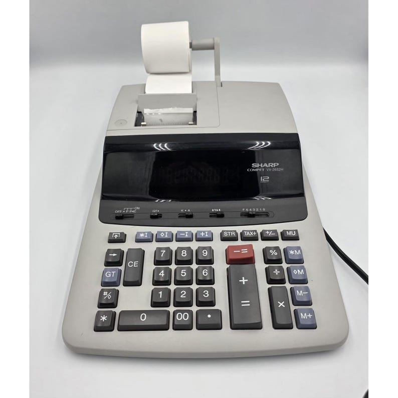 Sharp Compet VX-2652H 12 Digit Adding Machine With Printing Tape Option ...