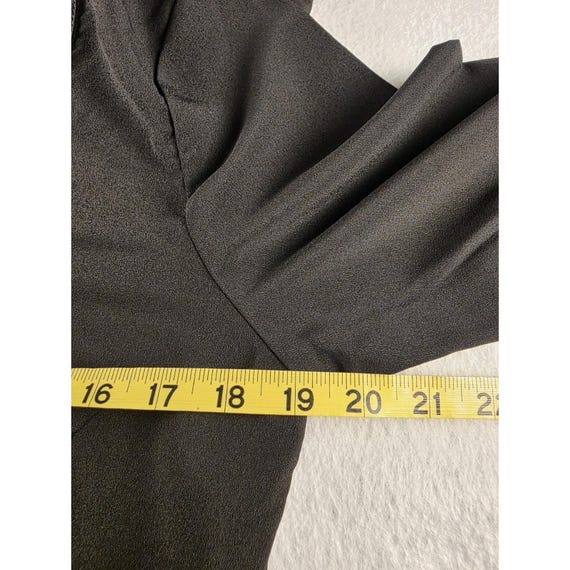 JB Julie Brown Jumpsuit Black RollUp Long Sleeve ButtonUp VNeck OnePiece S~Small View 6