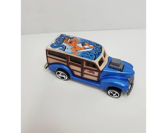 Mattel Hot Wheels 1979 Woody Blue Surf Beat Wagon Escala 1:64 DieCast
