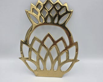 Virginia Metal-crafters Mässing Ananasformad Underläggsställ Newport Ananas