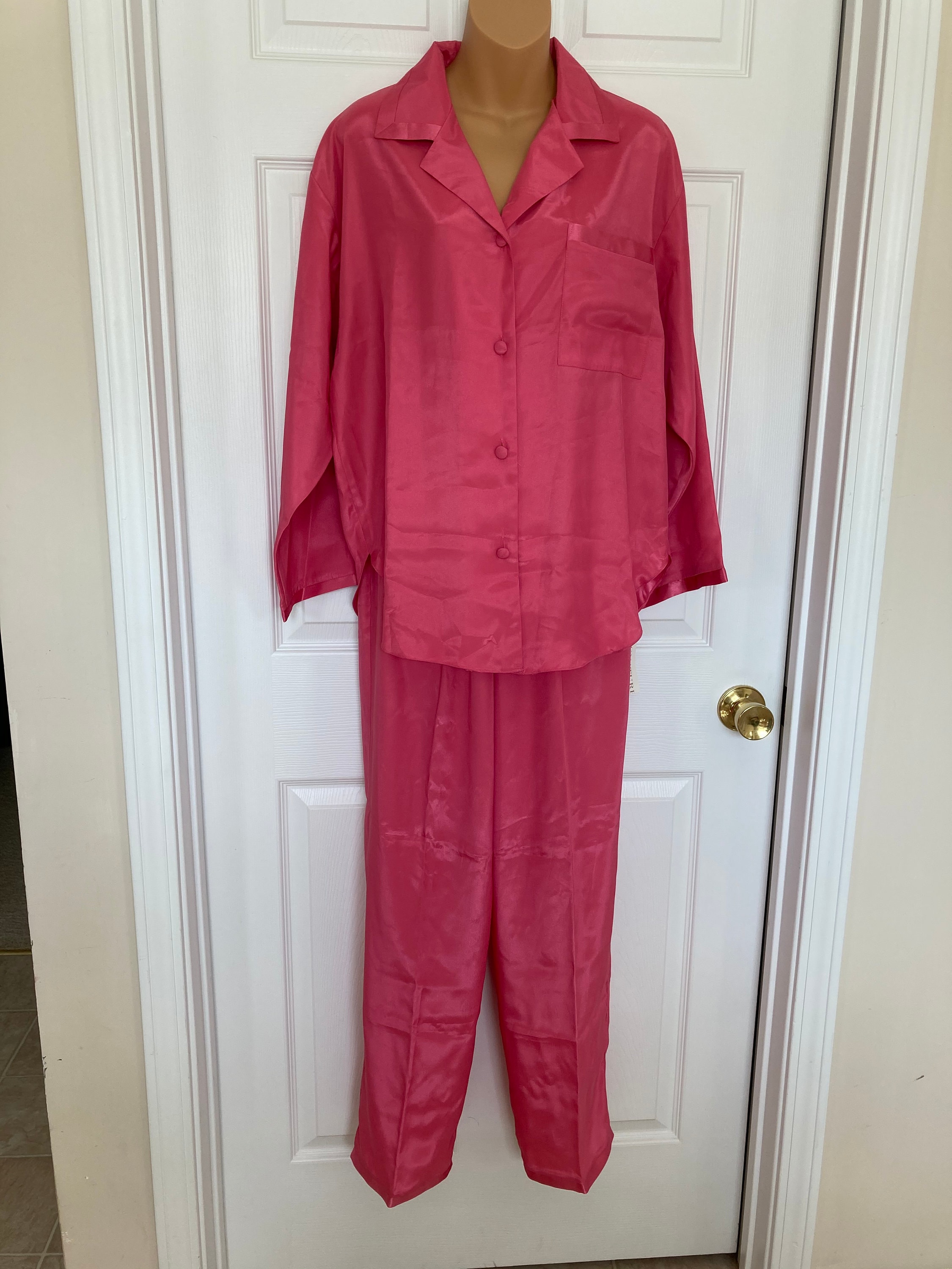 Kleding Unisex kinderkleding Pyjamas & Badjassen Pyjama Slaap romper roze-beige satijn met zwart chantilly kant 