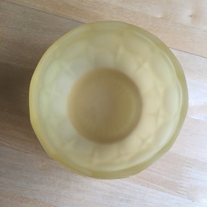 Vintage Frosted Yellow Mist Nut Bowl from Tiara Exclusives