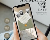 Animated Save the Date Video Invitation | Editable Canva Template (Digital Download)