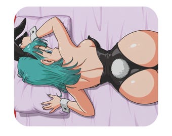Bulma: Classic Bunny Outfit - Bunny Girl Waifu Anime Ecchi Art, Anime Themed Sexy Waifu Best Girl Gaming Mouse Pad, Anime Otaku Decor