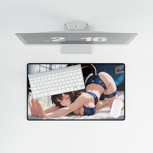 Eun-bi: Pet Me Please - Catgirl Waifu Original Anime Art, Anime-Themed Desk Mat | Gaming Desk Mat Mouse Pad TCG Magic the Gathering Playmat image 8