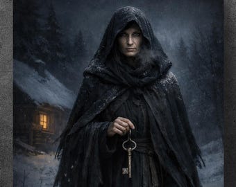 Frau Perchta – Rauhnachtsfrau mit Schlüssel · Pre-Christian Folklore Figure of the Rauhnights