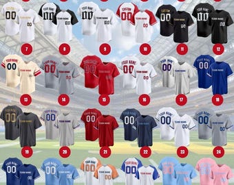 Stitched Jersey, Embroidery jersey, Custom Baseball Jersey: Personalized Name & Number, Team sport uniform, Baseball Gift for Men Women Kid