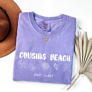 Comfort Colors® Cousins Beach T-Shirt TSITP Shirt The Summer I Turned Pretty Tee Team Conrad Team Belly Team Jeremiah East Coast Beach Shirt