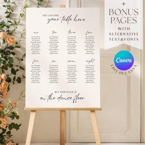 Seating chart template, Wedding seating chart, Seating chart, Wedding seating chart board, Wedding seating chart sign, Seating chart sign