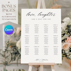 Seating chart template, Wedding seating chart, Seating chart, Wedding seating chart board, Wedding seating chart sign, Seating chart sign